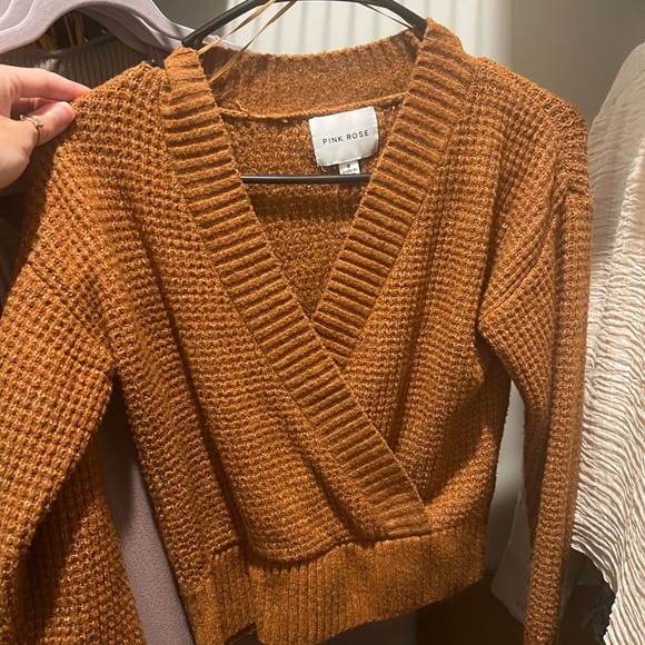 Burnt orange v neck sweater, never worn! - Picture 1 of 2